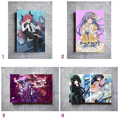 Poster anime Date A Live Tokisaki Kurumi Itsuka Kotori hiasan dinding kamar tidur ruang tamu