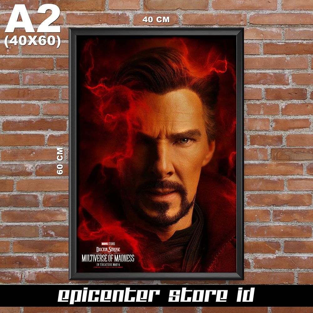 Poster Film Dr Strange Multiverse of Madness - Stephen Strange 40x60 + Frame
