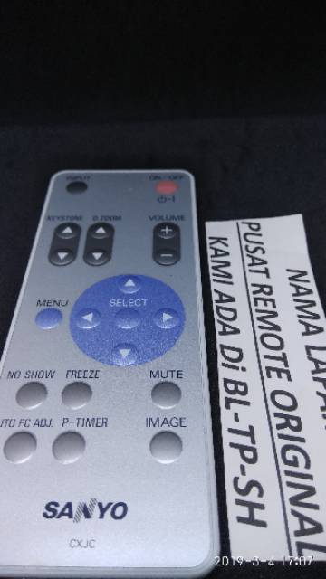 REMOTE REMOT PROJECTOR PROYEKTOR SANYO CXJC ORIGINAL ASLI