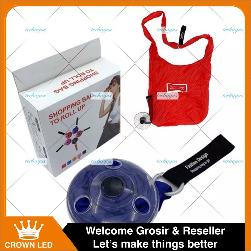 Tass Belanja Lipat Roll Praktis Shopping Bag Roll Up Go Green Best Selling