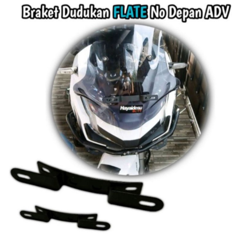 Breket Plat No Nomor Depan Honda ADV 160 Adv 150 di depan visor