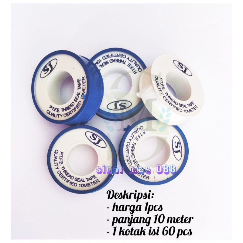 SEAL TAPE 10 METER - ISOLASI TAPE / SEAL TAPE KRAN AIR / SEAL TAPE MURAH