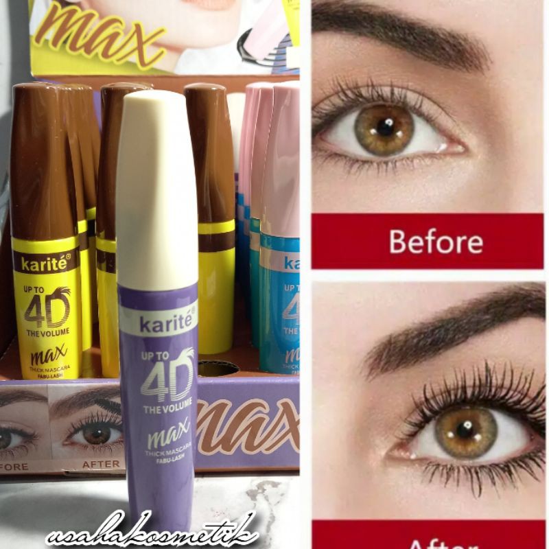 ECER MASCARA HITAM  WATERPROOF UP TO 4D KARITE NO.56487-57ABC