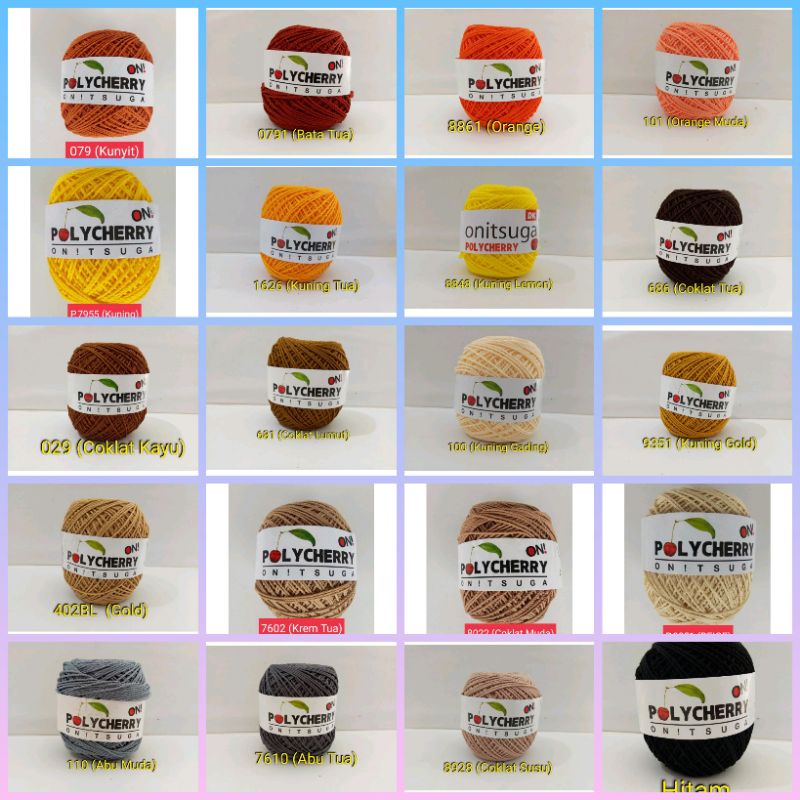katalog II Benang Rajut Polycherry / Benang Rajut Murah / Rajut Polycherry