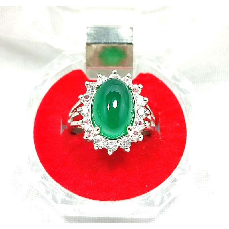 BATU IJO GARUT (CHRYSHOPASE CHALCENDONY) ASLI NATURAL SIAP PAKAI