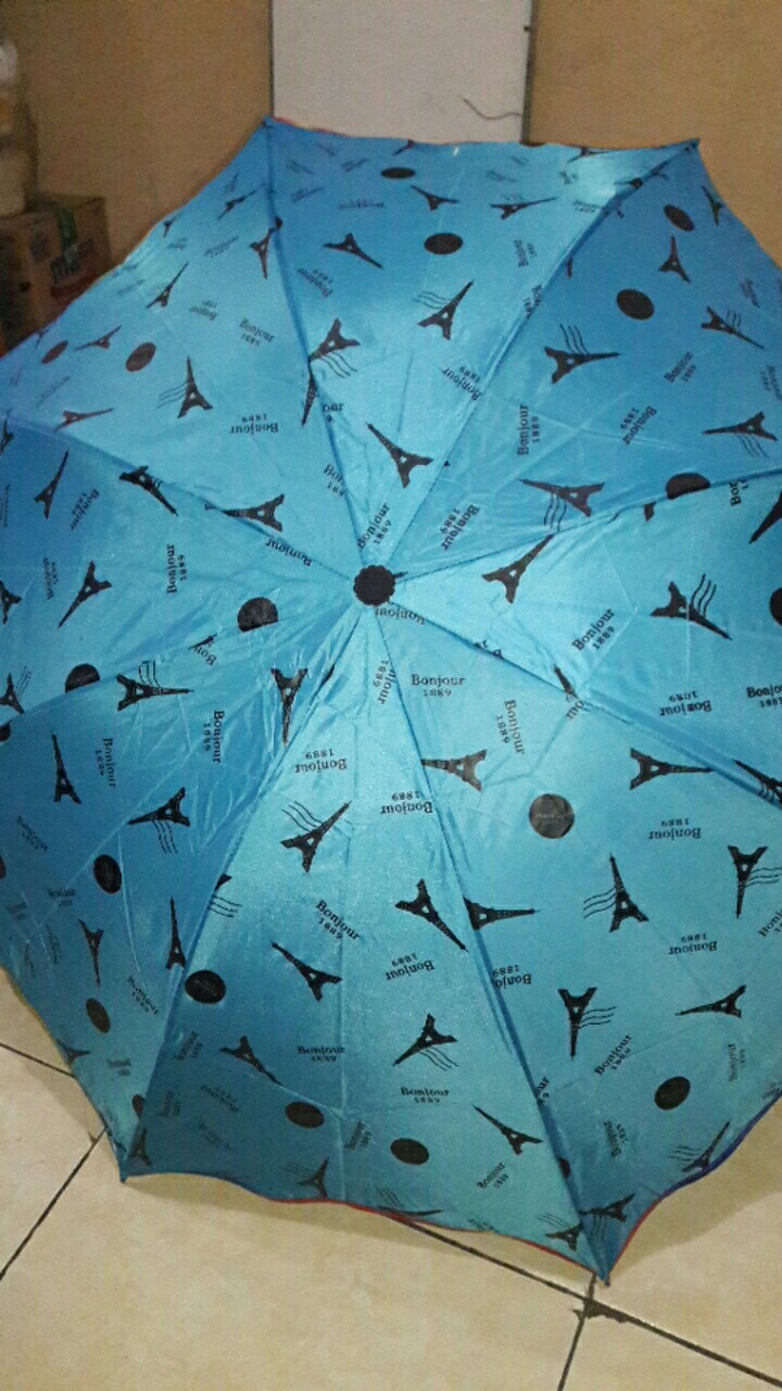 Payung Lipat 4 Fancy Karakter Paris Anti Uv Merk Osaka - Osk-363