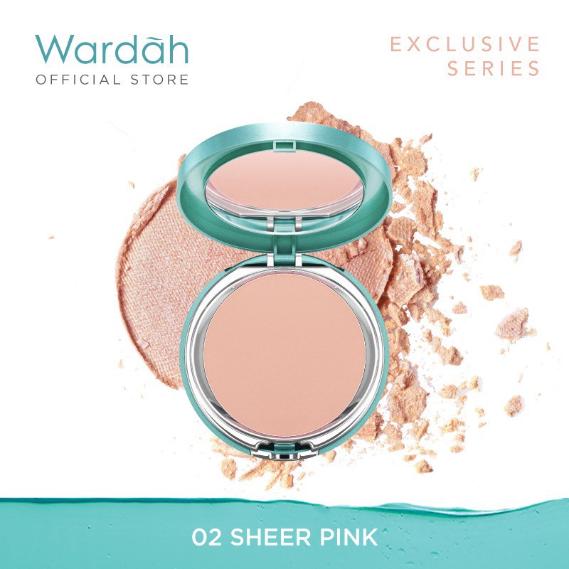 Wardah Exclusive Two Way Cake 12 g / 01 Sheer Pink / 02 Light Beige / 03 Sandy Beige / 04 Natural