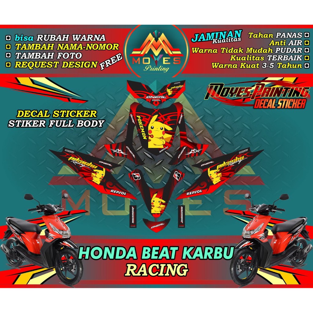 decal stiker beat karbu stiker full body motor beat karbu stiker beat karbu full body