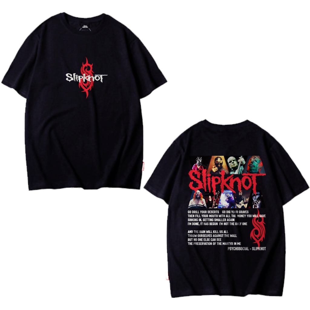 Kaos Slipknot Baju Distro Pria Katun Tebal