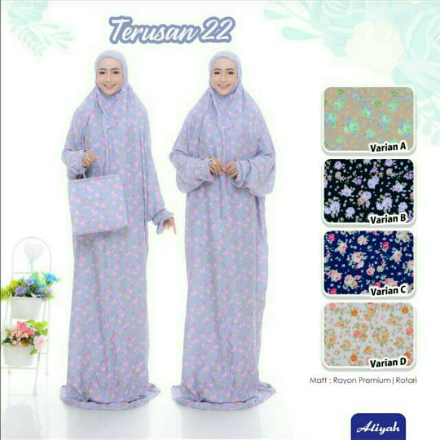 Mukena Dewasa Terusan Super Jumbo Karet Katun Rayon Model Terbaru