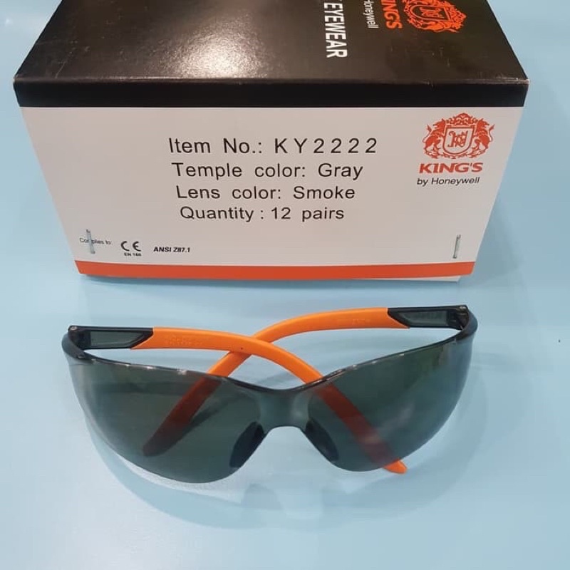 BISA COD | Kacamata Kerja Proyek Safety Glasses King's Type KY 2222 Black Original