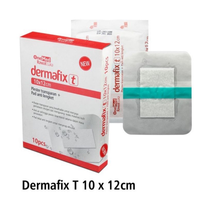 Onemed dermafix t 10 x 12 cm / plester luka anti air / plester luka anti lengket