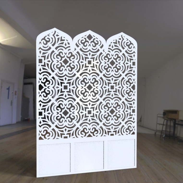 Sekat Ruangan Minimalis, Sekat Ruangan Modern, Model Sekat Ruangan Minimalis, Motif Floral Geo