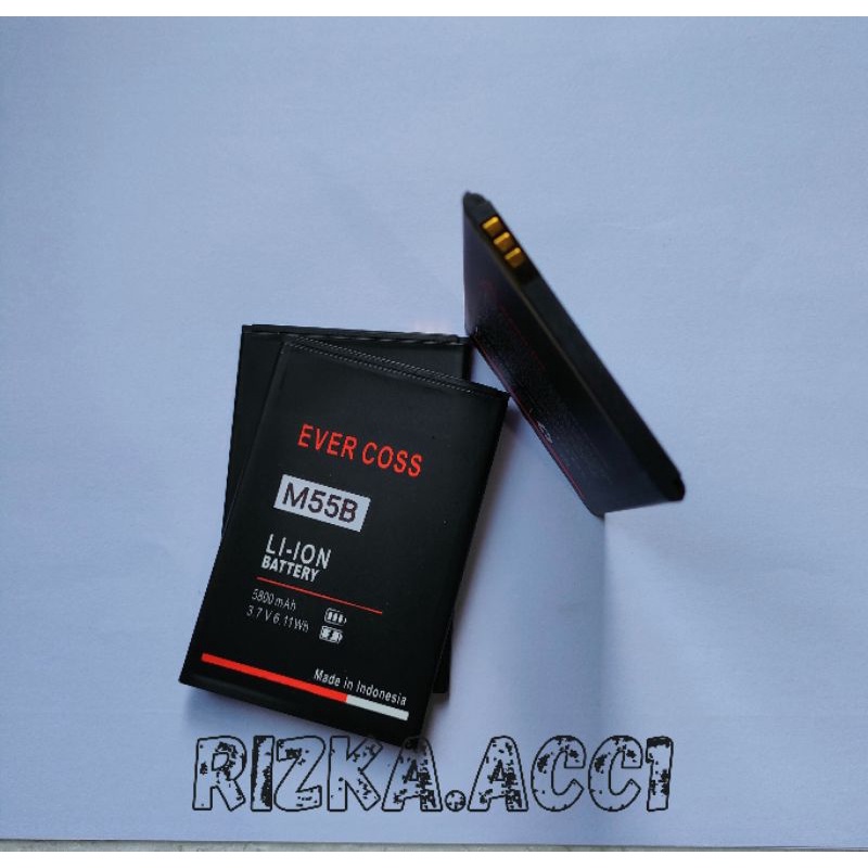 Baterai Batre Evercross M55B Cross U6 Original Battery Batrai Batre Hp