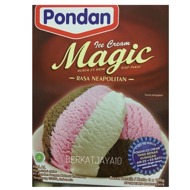 Pondan Ice Cream Magic Rasa Neapolitan Neopolitan