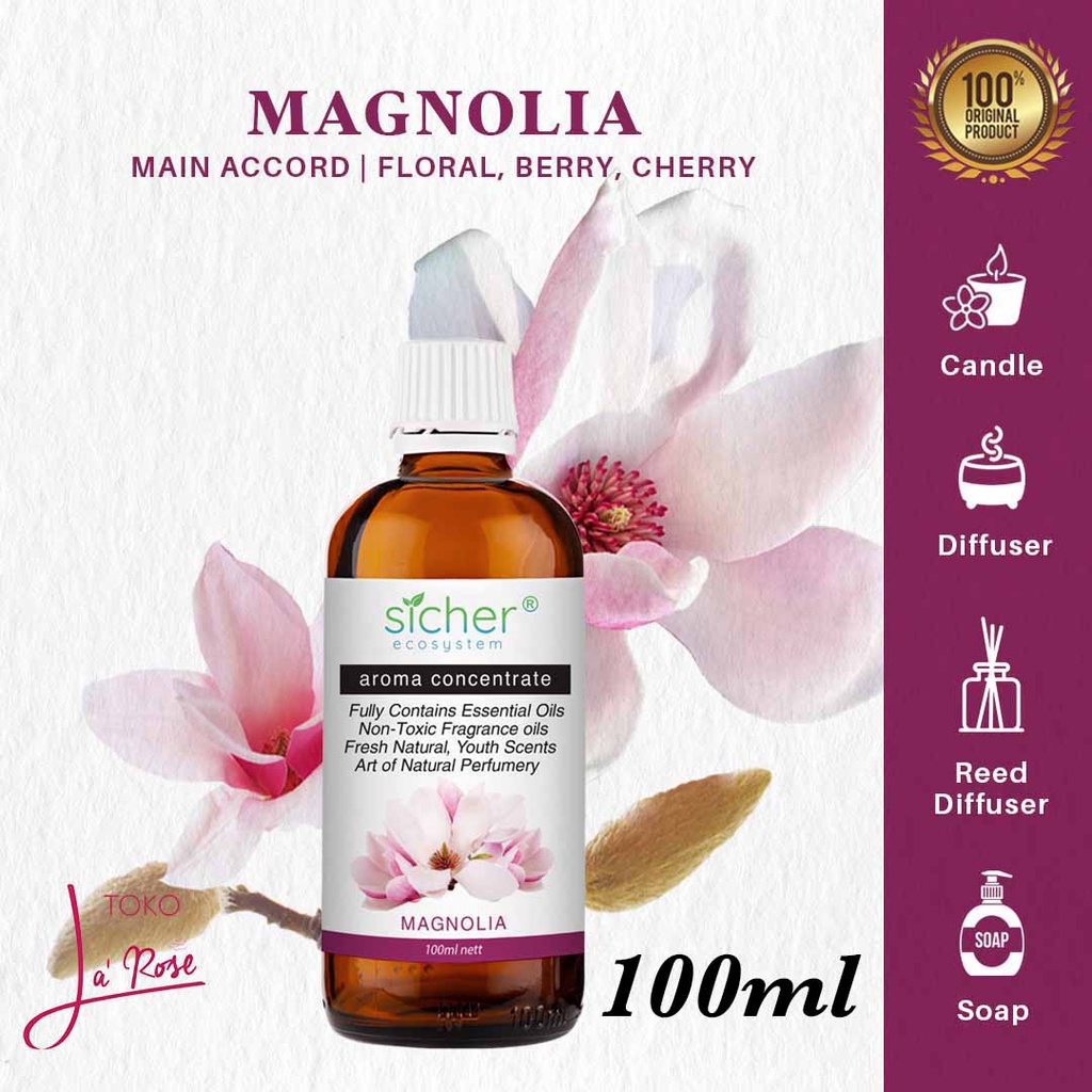 Aromatherapy Magnolia Aromaterapi Diffuser Sicher Essential Oil Aroma Terapi Cempaka Natural Humidifier 100ml