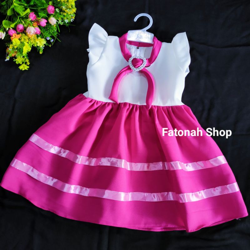 Dress anak 1 2 tahun gaun anak mewah dasi baju anak cewek unik model baru ( dress SAILOR MOSCREPE )