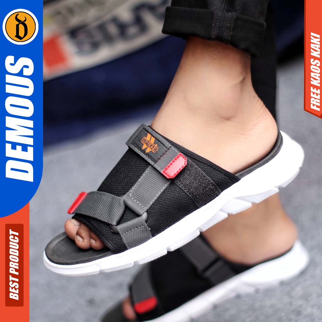 DEMOUS SANUR- Sandal Slide Sandal Pria Sendal Flip Flop Ringan Terbaru Kekinian