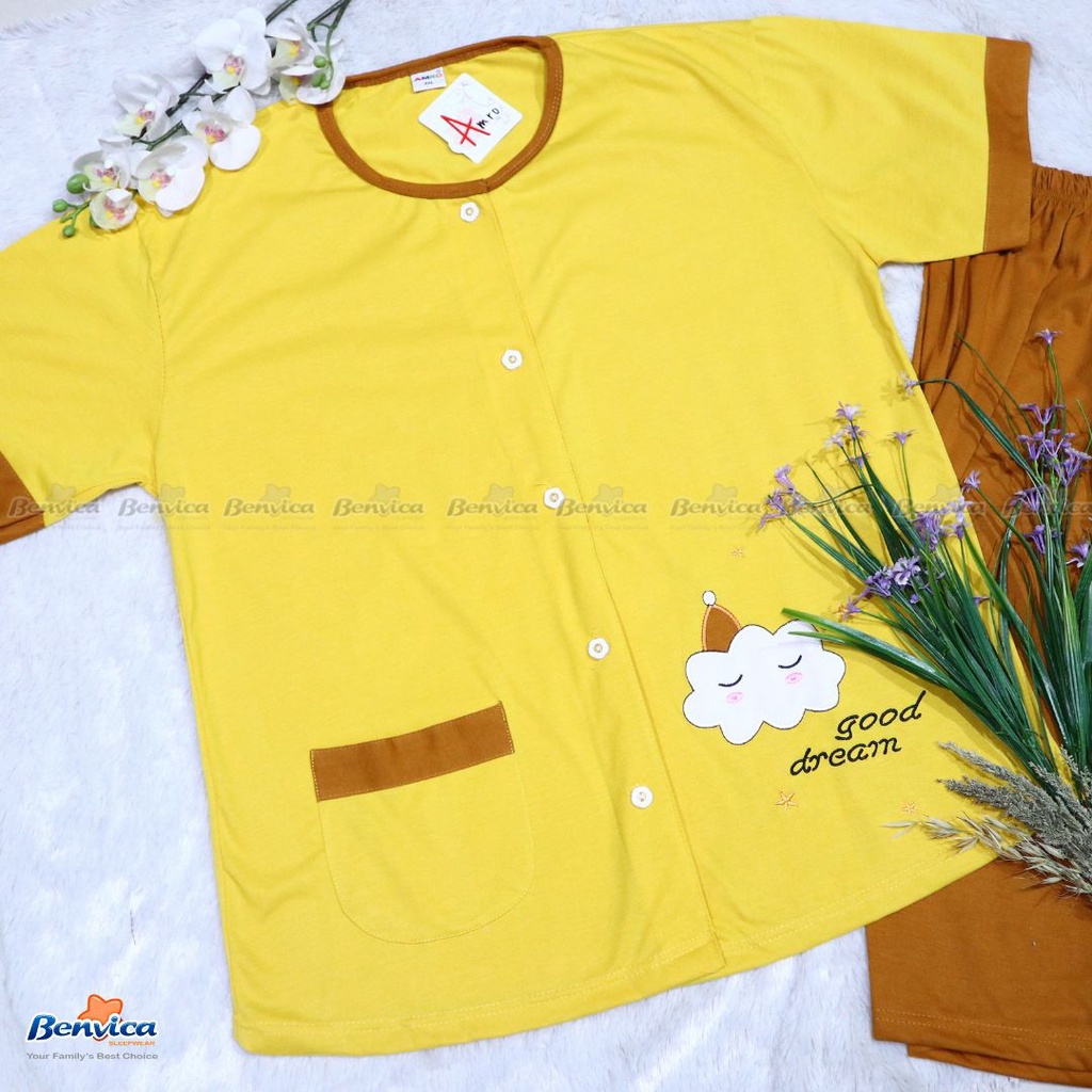 BAJU TIDUR CELANA PENDEK  JUMBO 3/4 XXL AMRO BANYAK MOTIF