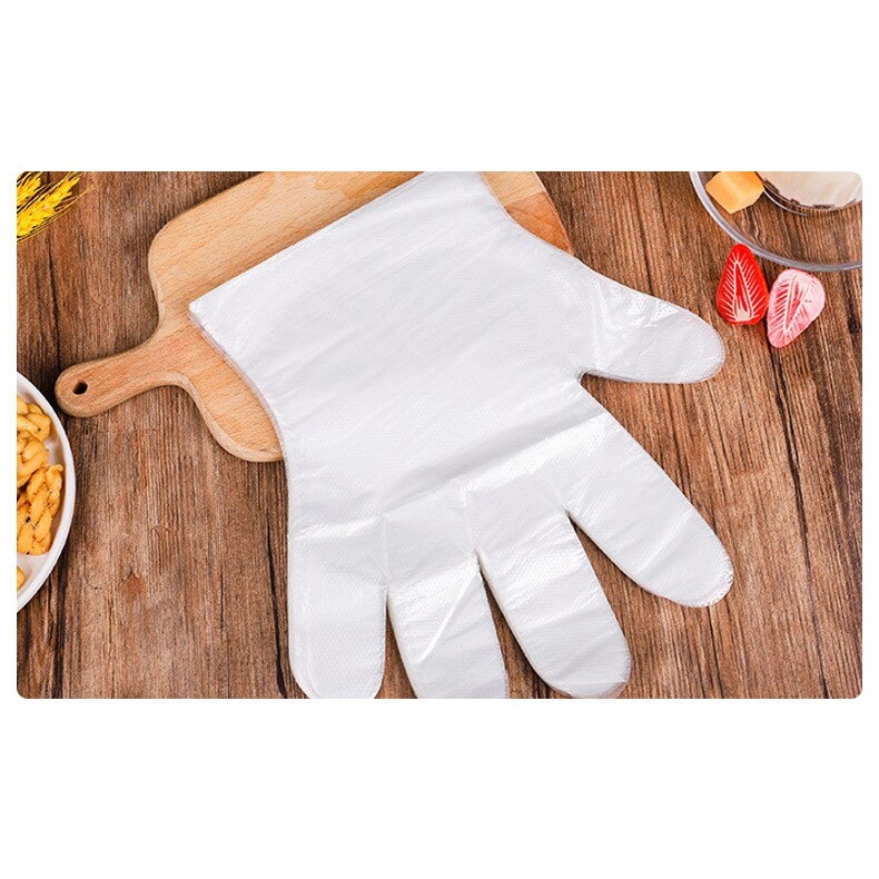 Sarung Tangan Plastik Isi 100pcs Food Grade Steril Disposable Gloves Transparan