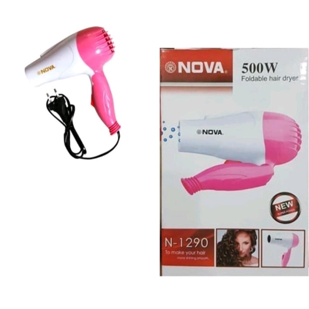 Hairdryer Hair Dryer Lipat Pengering Rambut Nova Portable 500W-Pengering Rambut Lipat Hair Drayer Mini Nova Good Quality