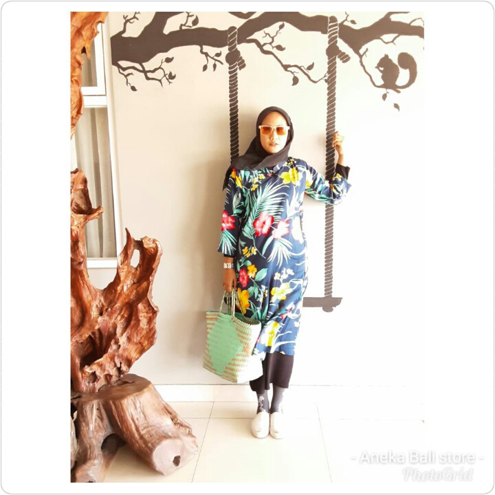 Daster bali panjang lengan 7/8 Pilih Motif geser, Bali murah ,Pakaian wanita gamis muslimah, daster 