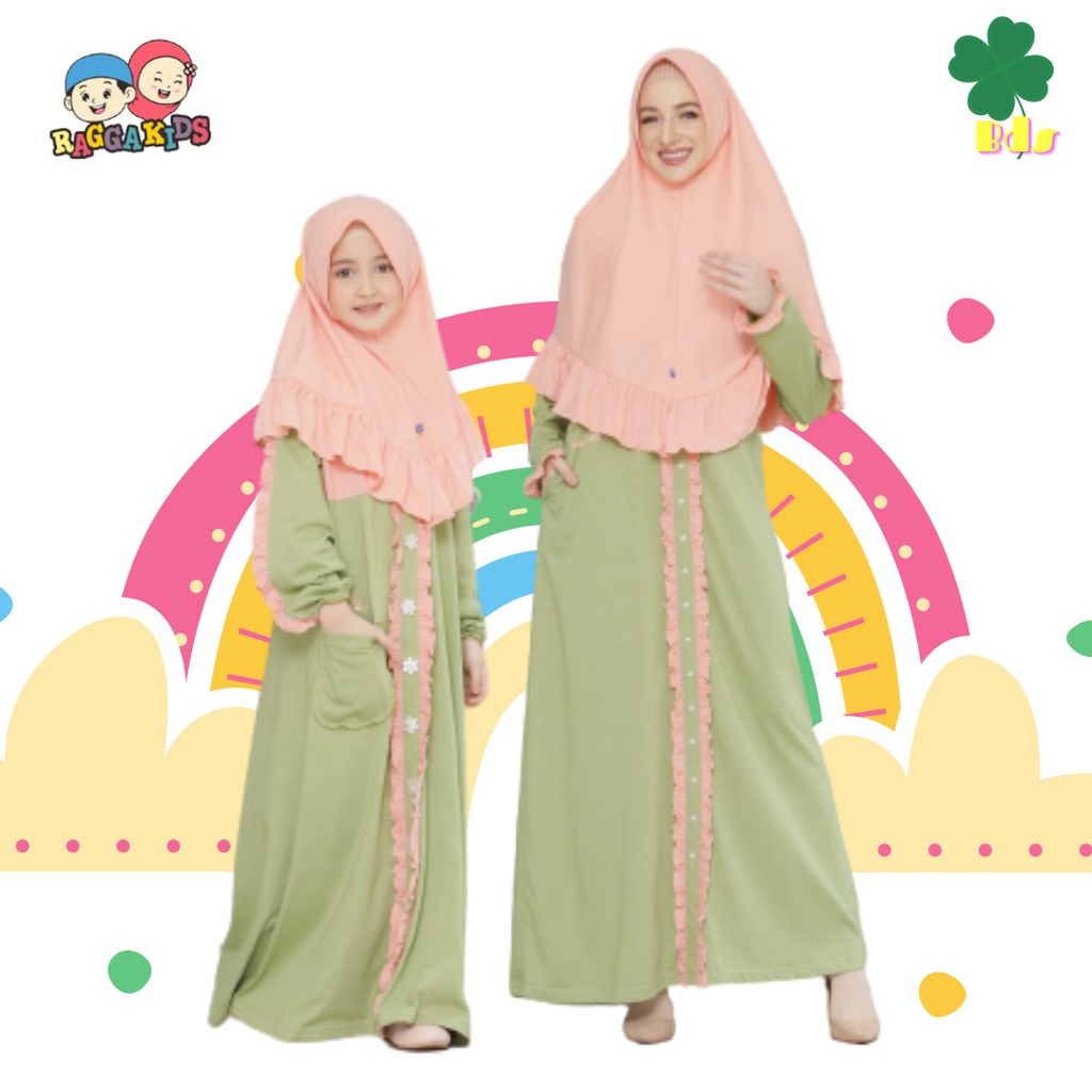 Baju muslim gamis couple ibu dan anak Raggakids RG54 RGD54