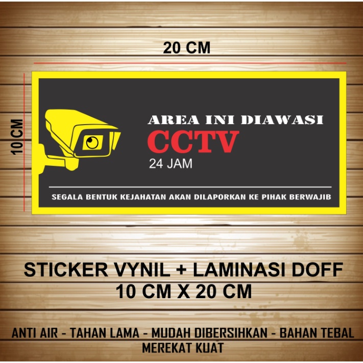 

stiker cctv - stiker pengawasan cctv 24 jam - sticker vynil