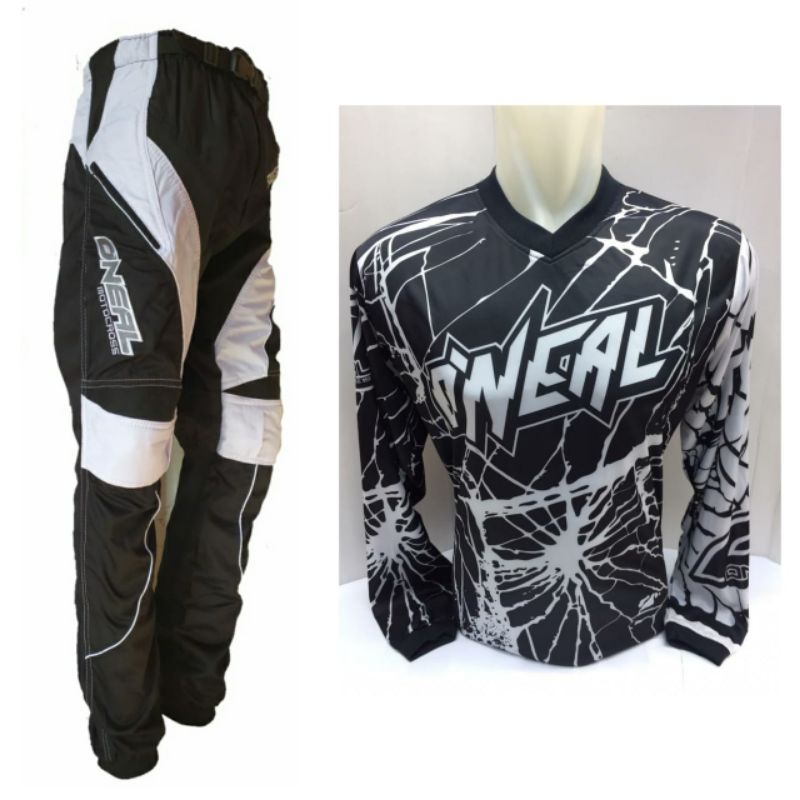 Road Jersey Celana Jerset Setelan Sepeda cross Trail Gowes Mx Racing  Adventure Motocross Putih 80