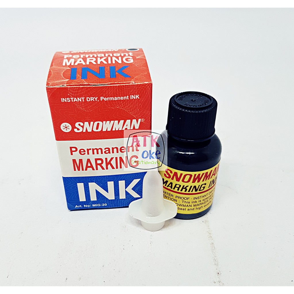 

Tinta Refill Snowman Permanent ( tidak bisa di hapus ) hitam