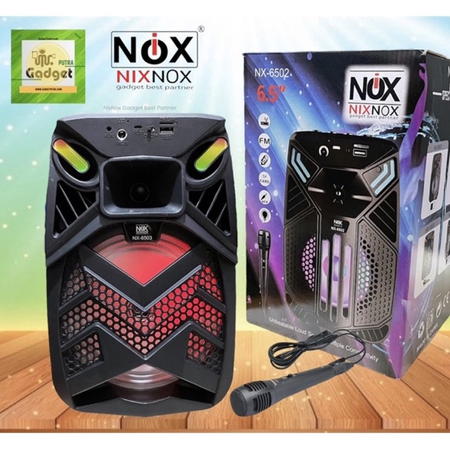 speaker nixnox speaker bluetooth 6,5inch free mic NX-6503