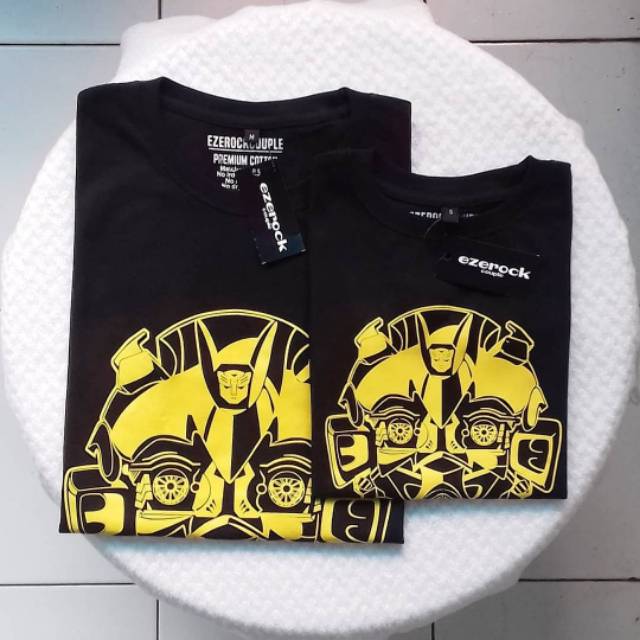 KAOS COUPLE KELUARGA EZEROCK "bumblebee"