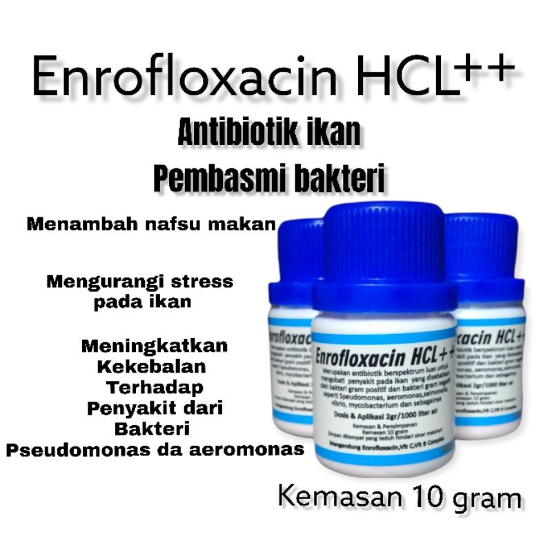Enrofloxacin 10 gramobat antibiotik ikanfloxacinENROenroflokbooster
