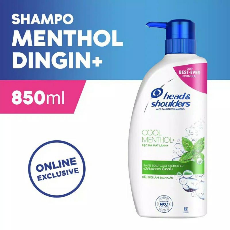 SHAMPO HEAD &amp; SHOULDERS MENTHOL 850 ML DAN 400ML