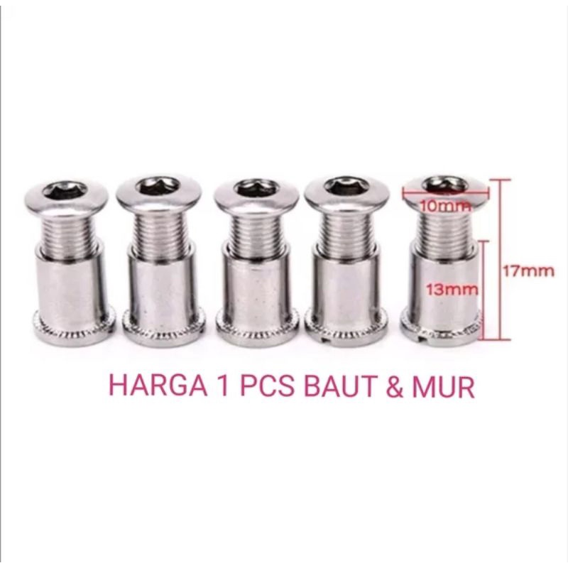 Baut chain ring triple crankset mtb sepeda lipat