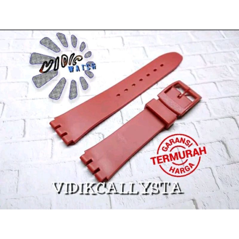 TALI KARET JAM 17 MM ORIGINAL OEM SILICON RUBBER NEW GENT JELLY IN JELLY IRONY CHRONO DIAPHANE 17MM