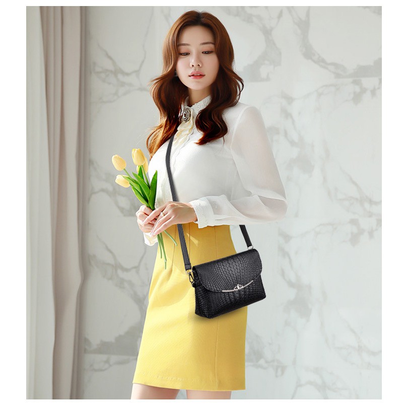 Satu7an T176 TAS SELEMPANG WANITA KULIT SLING BAG WOMEN FASHION KOREA TERLARIS TREND COD IMPORT