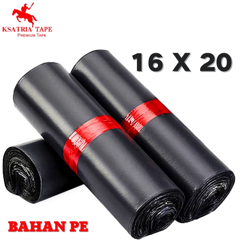 

PLASTIK POLYMAILER Ksatria Tape Polymailer 16x20 isi 100 Plastik Packing Kemasan/ Packing Olshop -COD