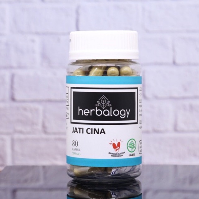 HERBALOGY Jati Cina - 80 Kapsul (Konstipasi, Sembelit, Pencahar BAB, Colon Detox) obat herbal, jamu