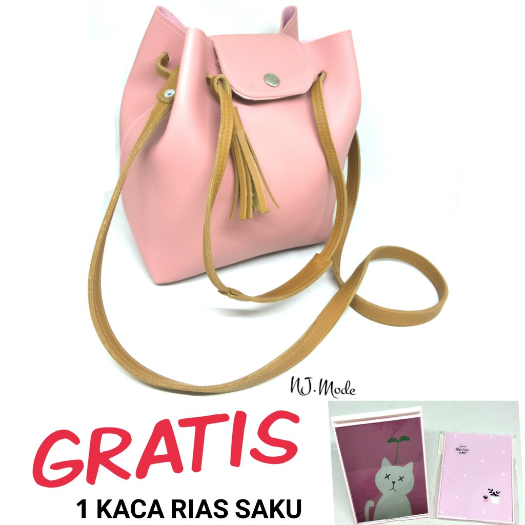 Jual Murah Tas Wanita Serut GRATIS Cermin Rias