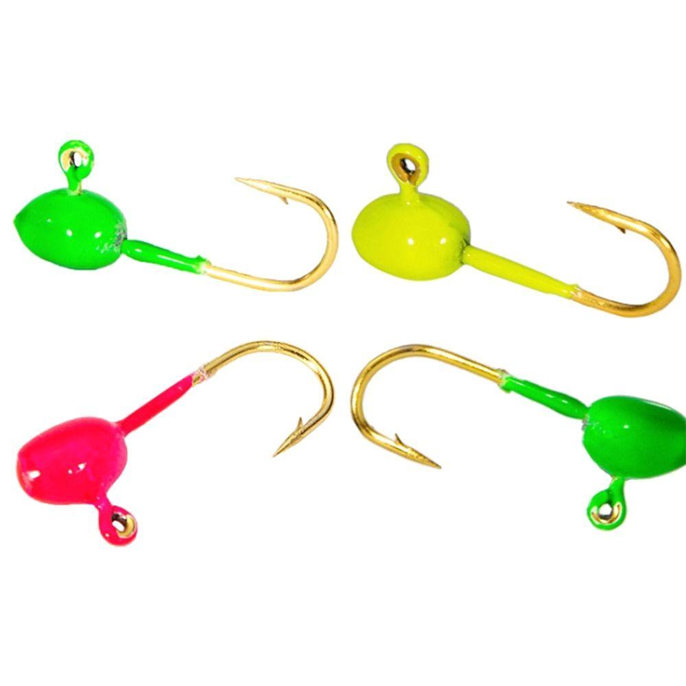 Top 10 Pcs Musim Dingin Es Pemikat Pancing Kualitas Tinggi Jigging Walleye Lead Hard Hook
