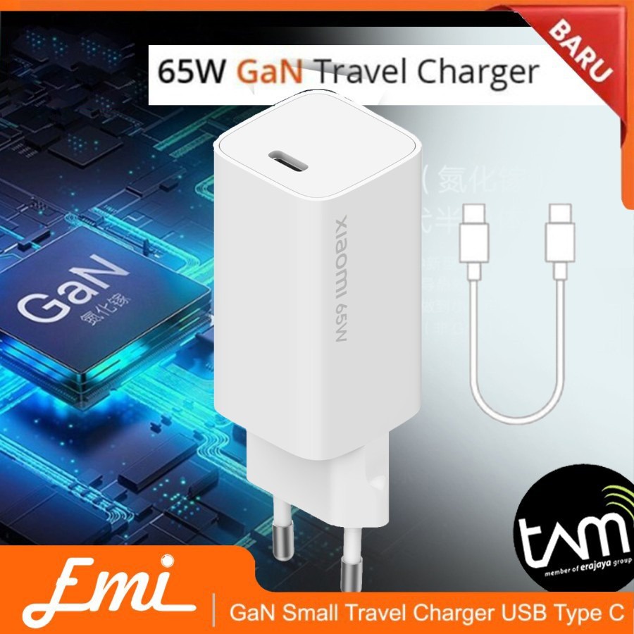 Xiaomi GaN Small Travel Charger USB Type C PD Quick Charge 65W