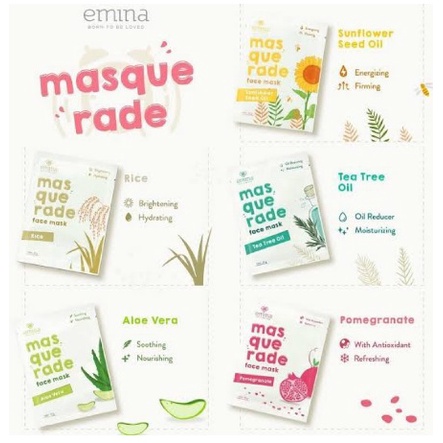 ✨SHASYA✨ EMINA MASQUARADE FACE MASK 23gr | EMINA SHEET MASK