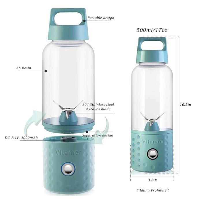 Blender | Original Vitamer Rechargeable Portable Juicer/Blender 500Ml Kualitas Terbaik