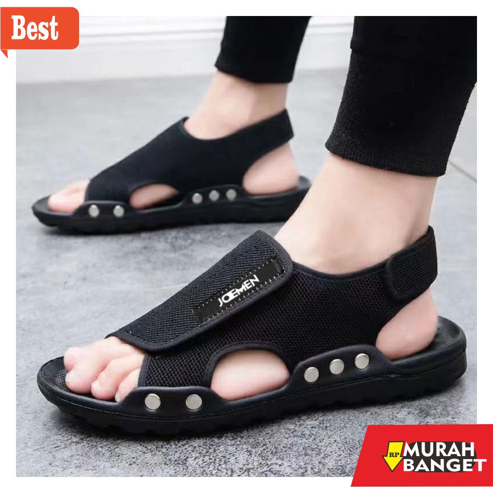 sandal dan sepatu terbaru- Sandal Pria Slop Original Joemen Kulit Casual Dewasa Terbaru Sepatu Samda