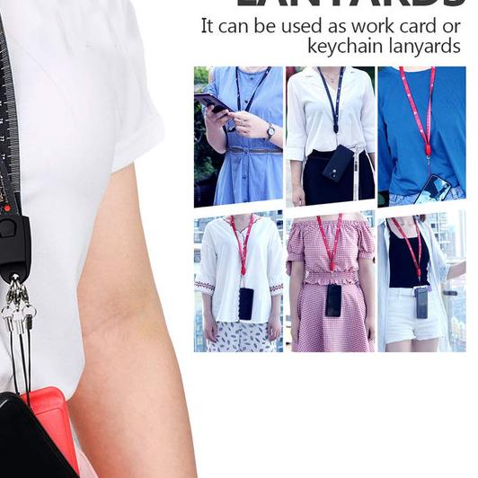 Lanyard Data Cable Kabel Gantungan Meteran (USB Type C) - Biru