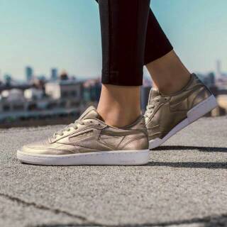 reebok club c 85 chalk navy solar gold