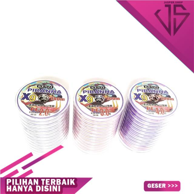 Kenzi Piranha X9 PE - SENAR PANCING BENANG PE