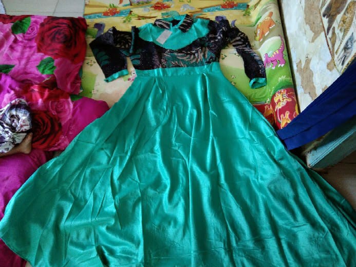 Maura Couple - Sania Ruffle Batik Couple Ori Ndoro Jowi Dnt Garansi