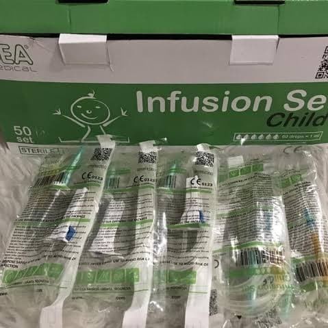 1BOX isi 50pcs - Selang Infu set / Infu sion set GEA